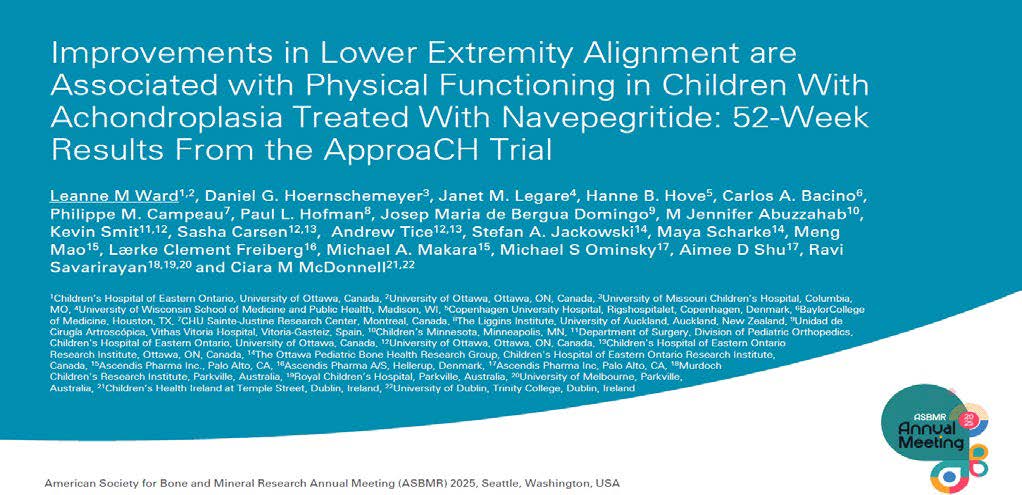 Improvements in Lower Extremity Alignment are Associated With Physical Functioning in Children With Achondroplasia Treated With Navepegritide: 52-Week Results From the ApproaCH Trial